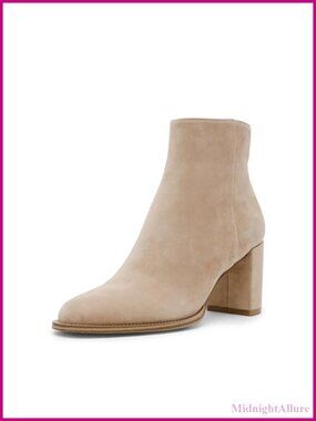 Steve Madden Women's Jozie Ankle Boot - Suede Round Toe Zip 3 Inch Heel
